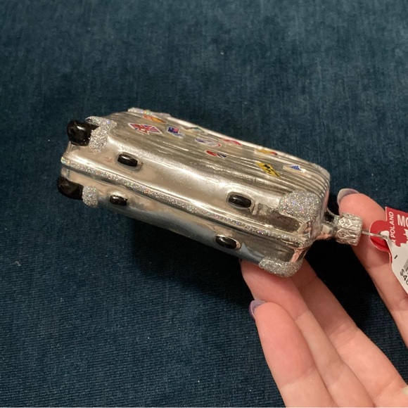 Anthropologie Jetsetter Suitcase Glass Ornament NWT - Picture 5 of 9